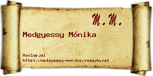 Medgyessy Mónika névjegykártya